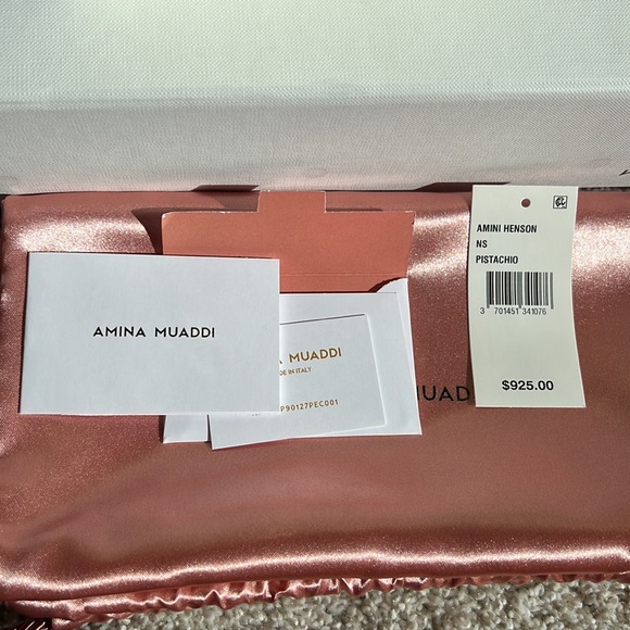 Amina Muaddi Henson Satin Bag - Picture 5 of 9